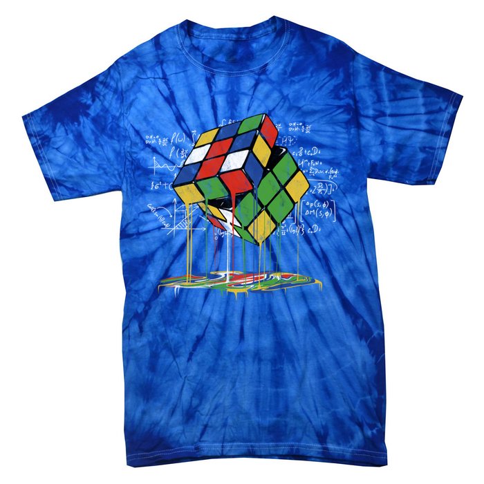 Melting Cube Speed Cubing Vintage Puzzle Math Gift Tie-Dye T-Shirt