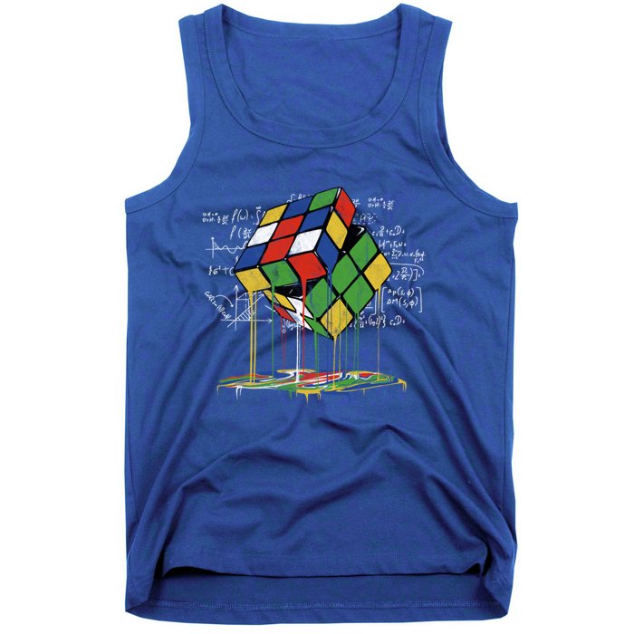 Melting Cube Speed Cubing Vintage Puzzle Math Gift Tank Top