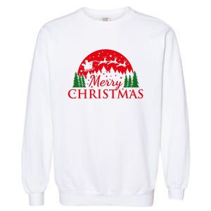 Merry Christmas Santa Reindeer Holiday Gift Garment-Dyed Sweatshirt