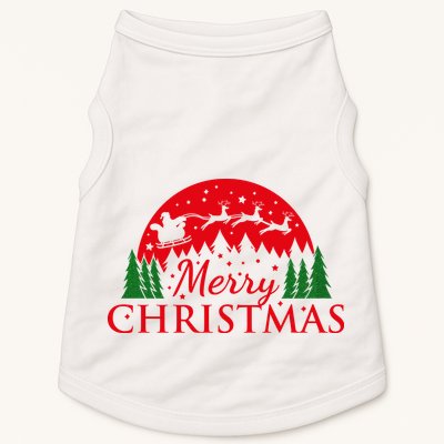 Merry Christmas Santa Reindeer Holiday Gift Doggie Tank