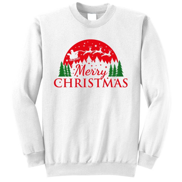 Merry Christmas Santa Reindeer Holiday Gift Sweatshirt