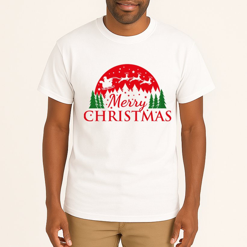 Merry Christmas Santa Reindeer Holiday Gift Tall T-Shirt