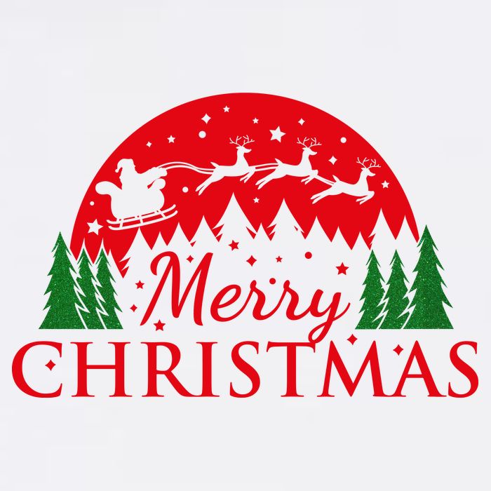 Merry Christmas Santa Reindeer Holiday Gift Bucket Hat