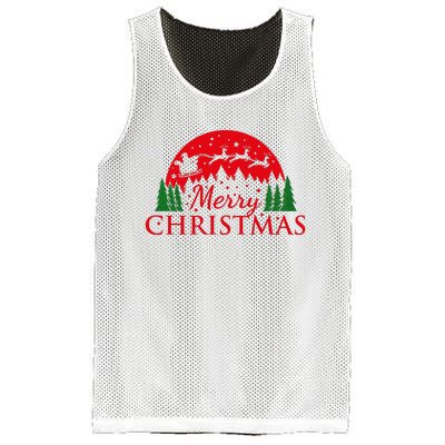 Merry Christmas Santa Reindeer Holiday Gift Mesh Reversible Basketball Jersey Tank