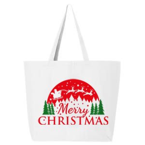 Merry Christmas Santa Reindeer Holiday Gift 25L Jumbo Tote