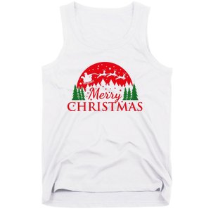 Merry Christmas Santa Reindeer Holiday Gift Tank Top