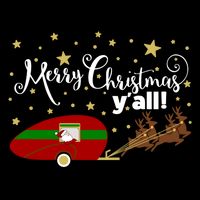 Merry Christmas Santa's Sleigh Cooling Performance Crew T-Shirt
