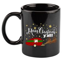 Merry Christmas Santa's Sleigh 11oz C Handle Ceramic Mug