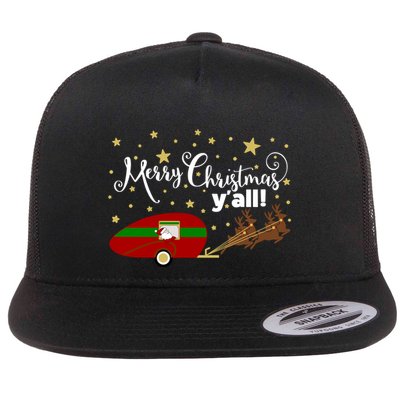 Merry Christmas Santa's Sleigh Flatbill Hat