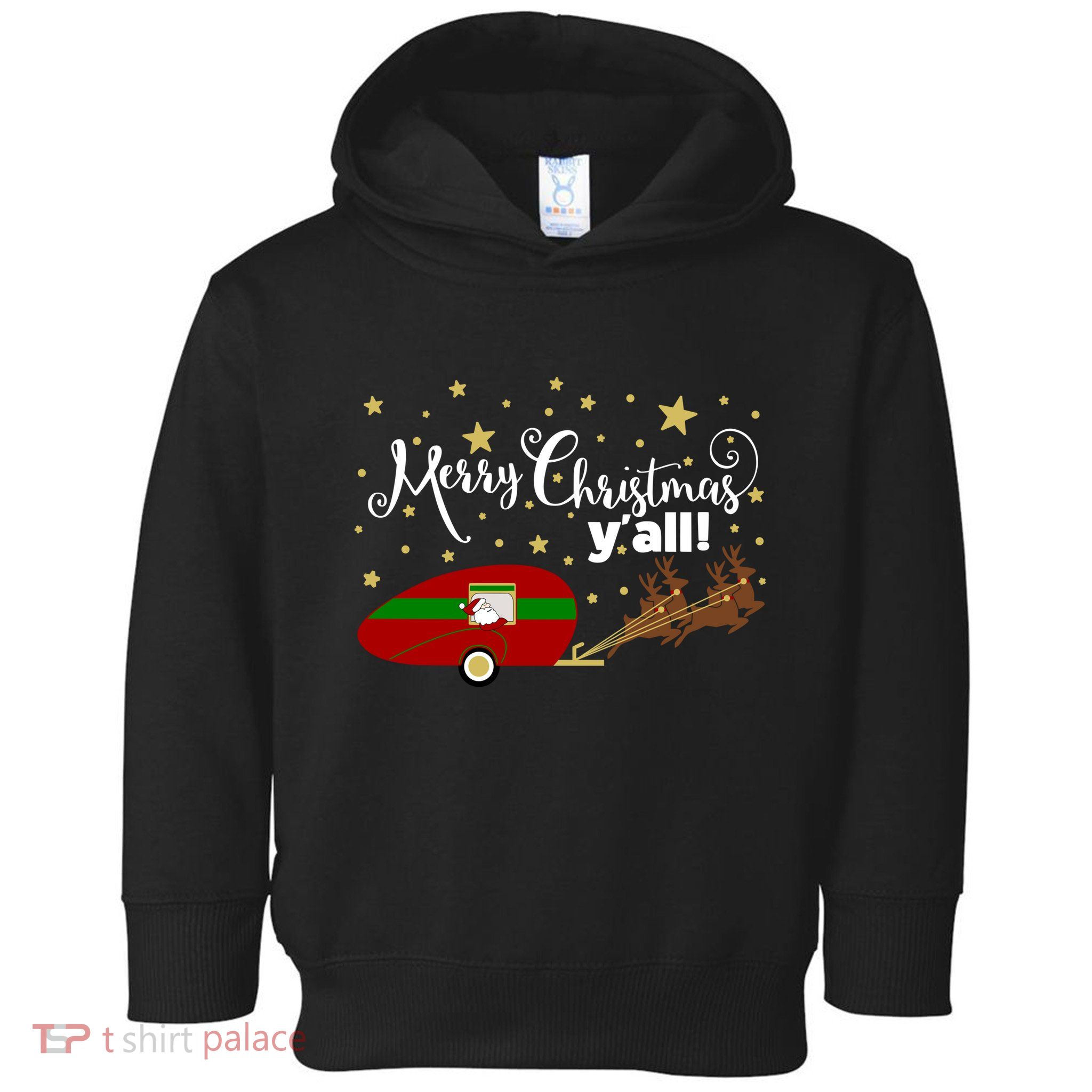 Merry Christmas Santa's Sleigh Toddler Hoodie