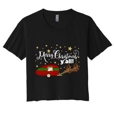 Merry Christmas Santa's Sleigh Crop Top