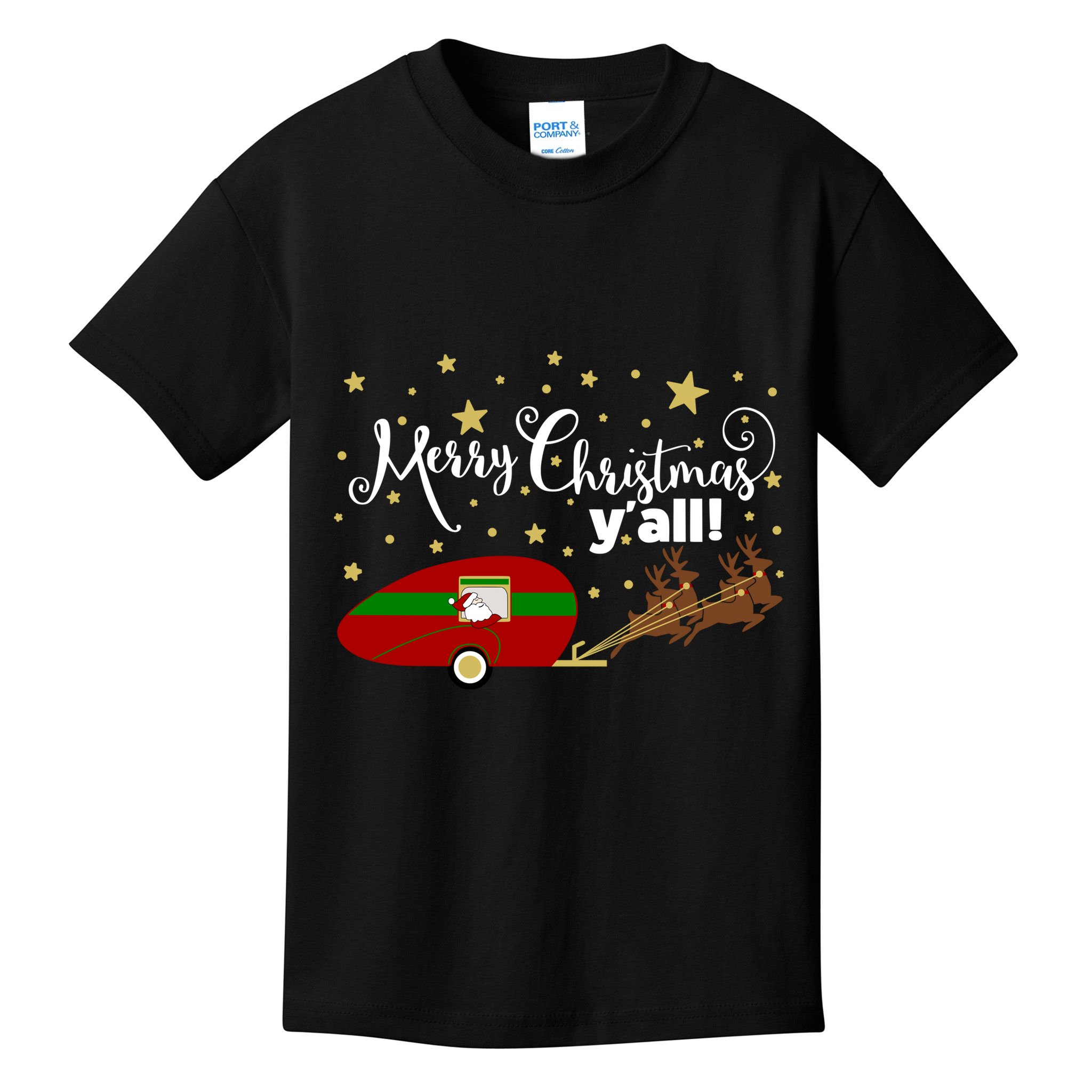 Merry Christmas Santa's Sleigh Kids T-Shirt