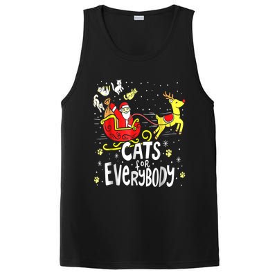 Merry Christmas Santa Cat Lover Funny Gift Cats For Everybody Cool Gift PosiCharge Competitor Tank