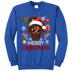 Merry Christmas Santa Afro Sunglasses Proud Black Funny Gift Sweatshirt