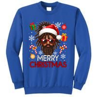 Merry Christmas Santa Afro Sunglasses Proud Black Funny Gift Sweatshirt