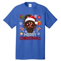 Merry Christmas Santa Afro Sunglasses Proud Black Funny Gift Tall T-Shirt