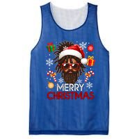 Merry Christmas Santa Afro Sunglasses Proud Black Funny Gift Mesh Reversible Basketball Jersey Tank