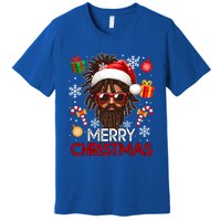 Merry Christmas Santa Afro Sunglasses Proud Black Funny Gift Premium T-Shirt