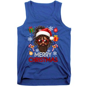 Merry Christmas Santa Afro Sunglasses Proud Black Funny Gift Tank Top