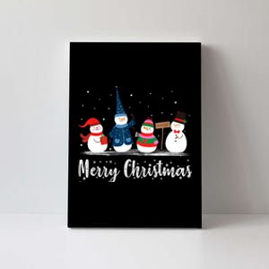 Merry Christmas Snowman Christmas Holiday Canvas