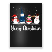 Merry Christmas Snowman Christmas Holiday Poster