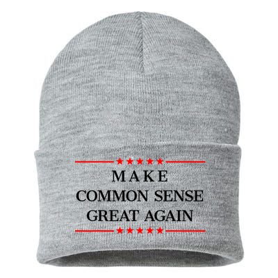 Make Common Sense Great Again Sustainable Knit Beanie