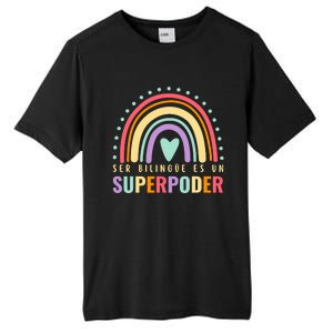 Maestra Cute Spanish Teacher Bilingue Es Un Superpoder Retro Tall Fusion ChromaSoft Performance T-Shirt