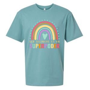 Maestra Cute Spanish Teacher Bilingue Es Un Superpoder Retro Sueded Cloud Jersey T-Shirt