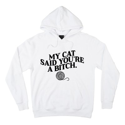 My Cat Said You Are A Bitch Funny Cat Hoodie