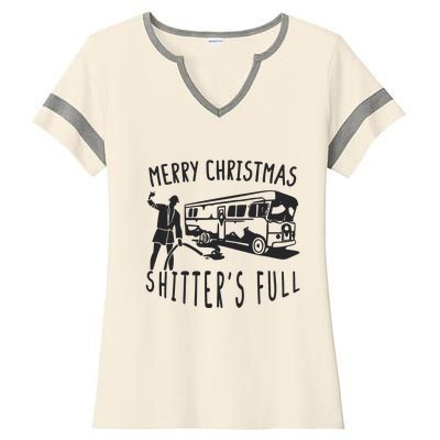 Merry Christmas Shitters Full Ladies Halftime Notch Neck Tee