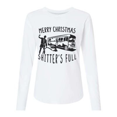 Merry Christmas Shitters Full Womens Cotton Relaxed Long Sleeve T-Shirt