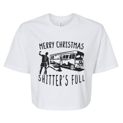 Merry Christmas Shitters Full Bella+Canvas Jersey Crop Tee