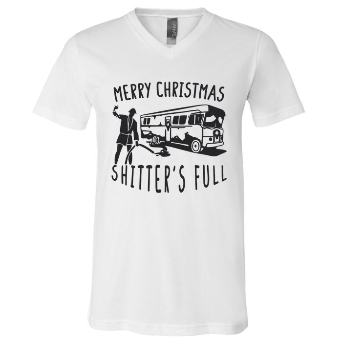 Merry Christmas Shitters Full V-Neck T-Shirt