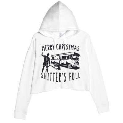 Merry Christmas Shitters Full Crop Fleece Hoodie