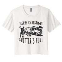 Merry Christmas Shitters Full Women's Crop Top Tee