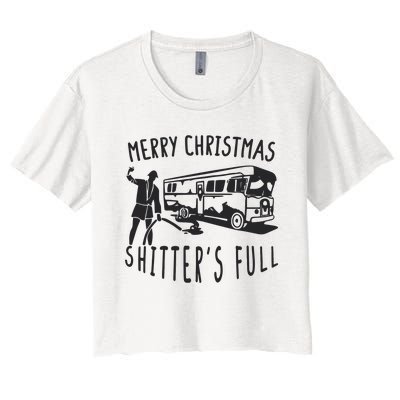 Merry Christmas Shitters Full Women's Crop Top Tee