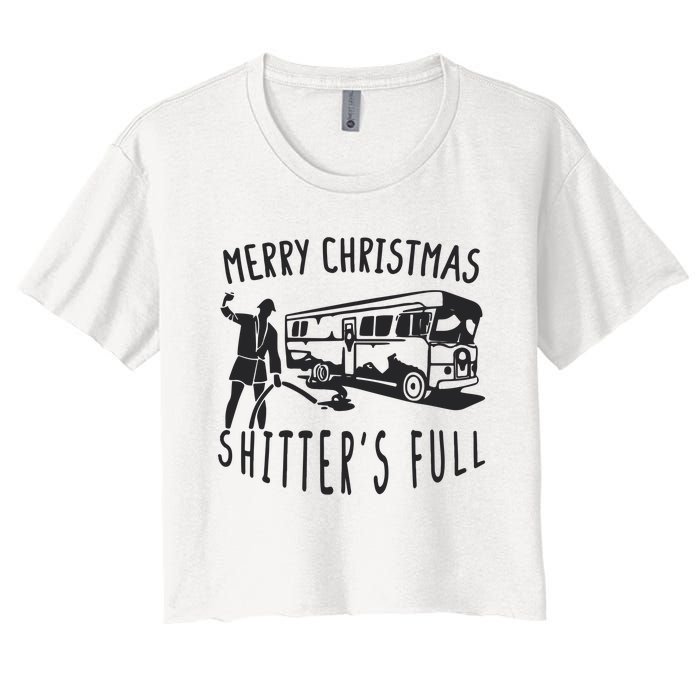 Merry Christmas Shitters Full Women's Crop Top Tee