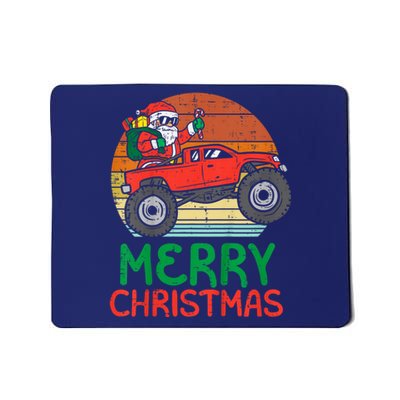 Merry Christmas Santa Monster Truck Xmas Pj Mousepad