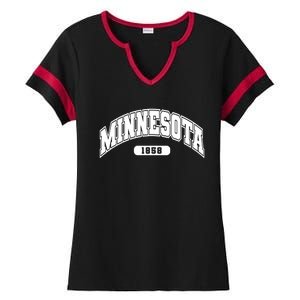 Minnesota Collegiate Style 1858 Ladies Halftime Notch Neck Tee