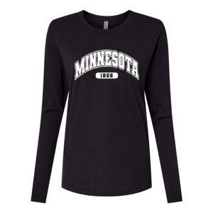 Minnesota Collegiate Style 1858 Womens Cotton Relaxed Long Sleeve T-Shirt