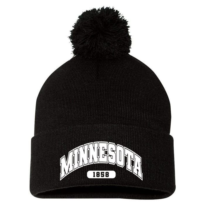 Minnesota Collegiate Style 1858 Pom Pom 12in Knit Beanie