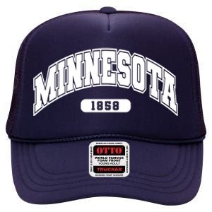 Minnesota Collegiate Style 1858 High Crown Mesh Back Trucker Hat