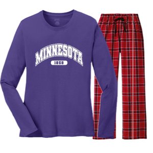 Minnesota Collegiate Style 1858 Women's Long Sleeve Flannel Pajama Set 