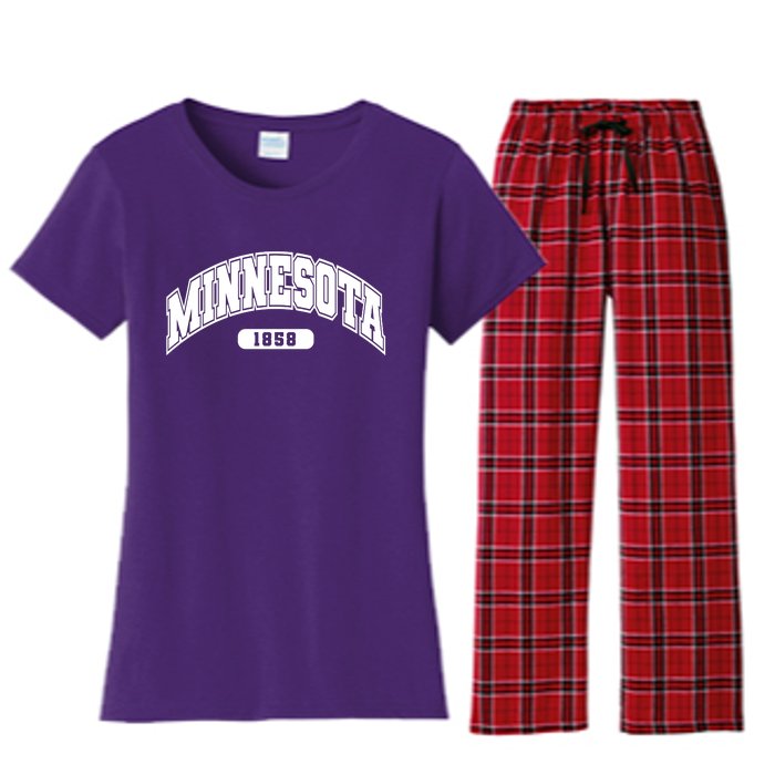 Minnesota Collegiate Style 1858 Women's Flannel Pajama Set