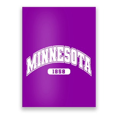 Minnesota Collegiate Style 1858 Poster