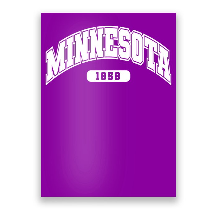 Minnesota Collegiate Style 1858 Poster