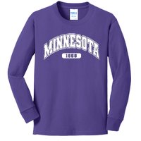 Minnesota Collegiate Style 1858 Kids Long Sleeve Shirt