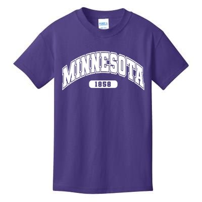 Minnesota Collegiate Style 1858 Kids T-Shirt