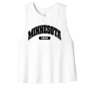 Minnesota Collegiate Style 1858 Women's Racerback Cropped Tank