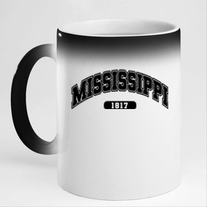 Mississippi Collegiate Style 1817 11oz Black Color Changing Mug